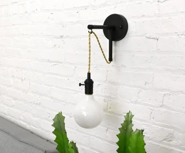 Wall Sconce Custom Industrial Vanity Pipe wall light fixture Bathroom Lighting with switch antique edison bulb or LED white globe