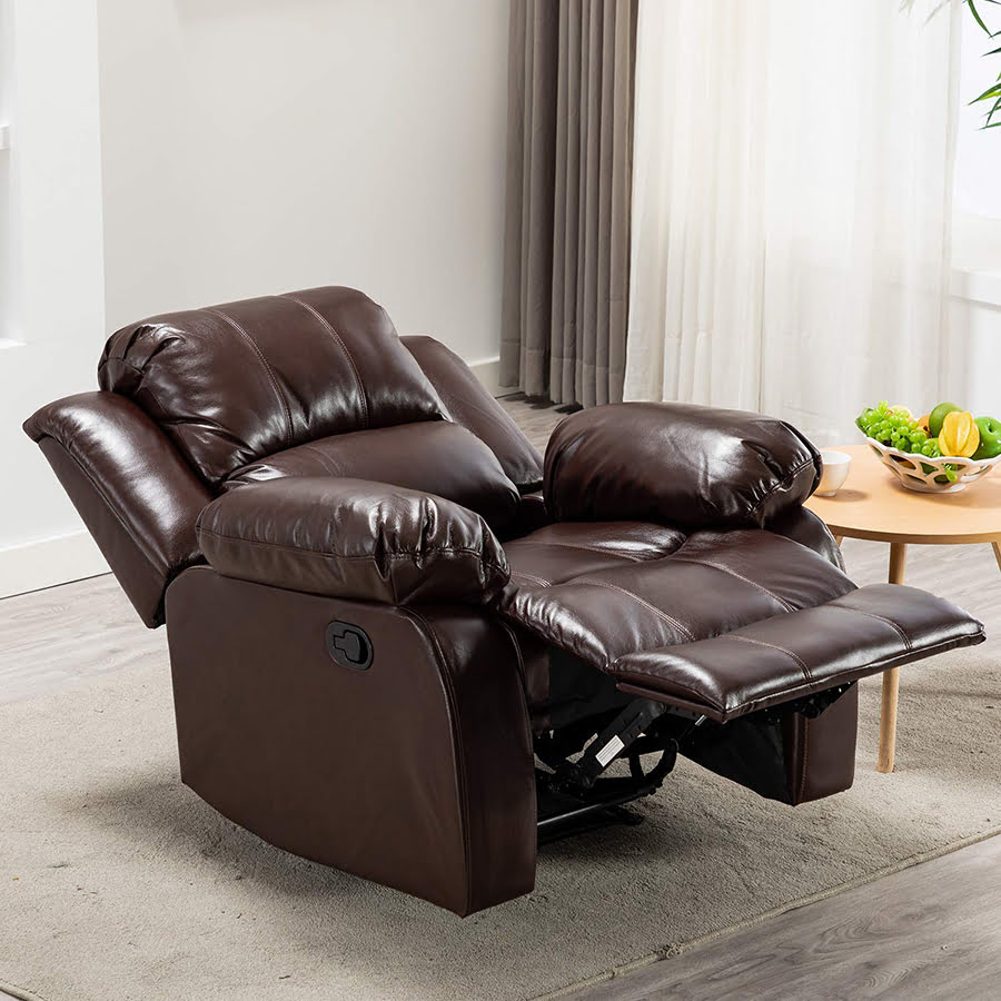 Dual motor riser recliner chair leather