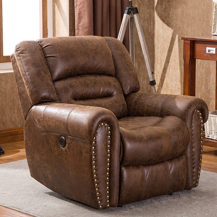 Soft leather club chair