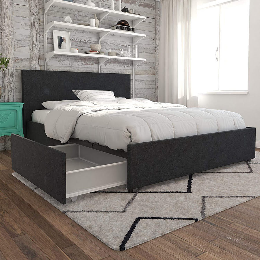 Bed-Frame-With-Storage