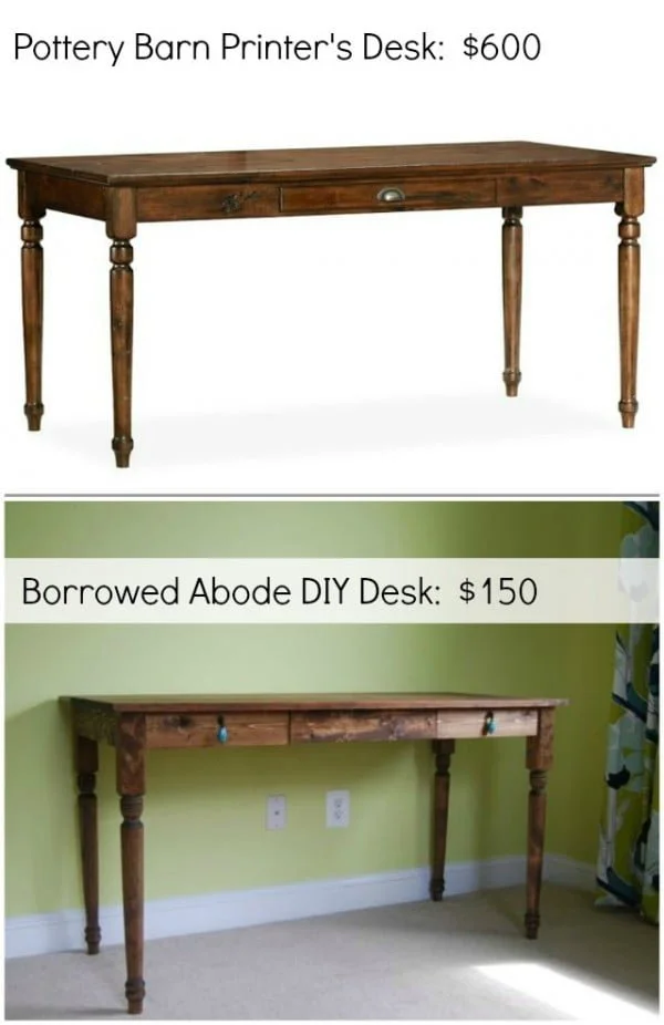 How To: Build a Pottery Barn Style Farmhouse Desk