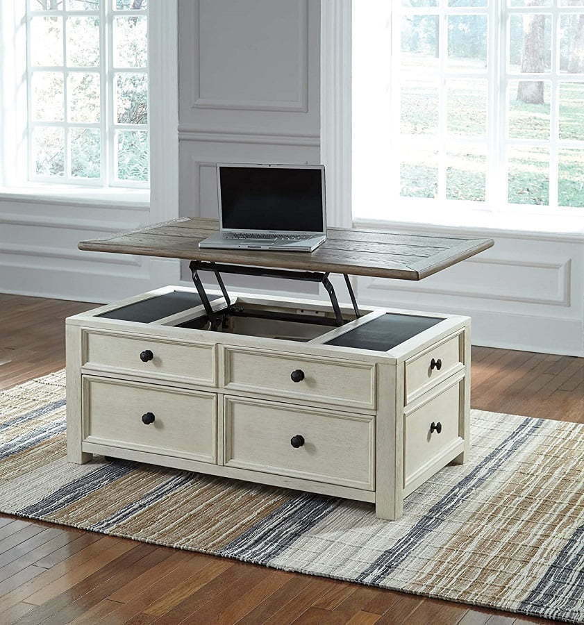 lift-top coffee table with storage