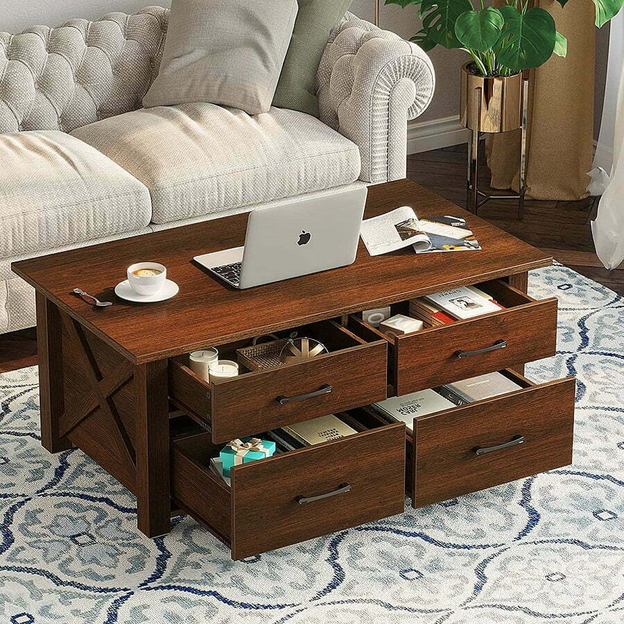 rolanstar coffee table with drawers