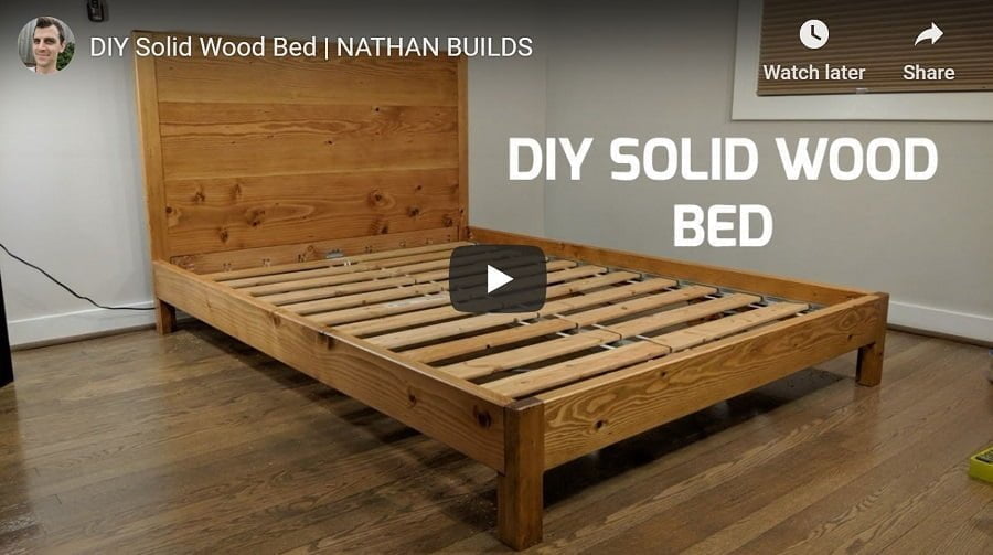 61 Diy Bed Frame Ideas On A Budget, Wood Platform Bed Frame Queen Plans
