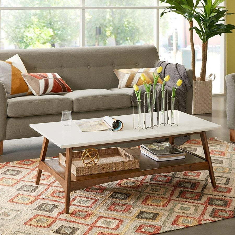 two-tone mid century coffee table