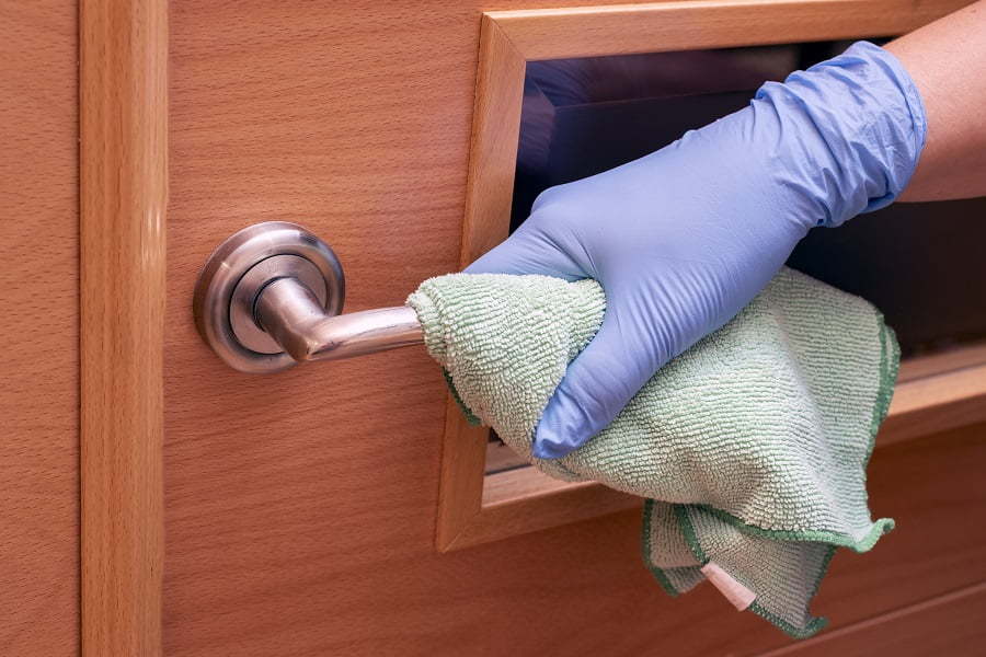 cleaning cabinet handles