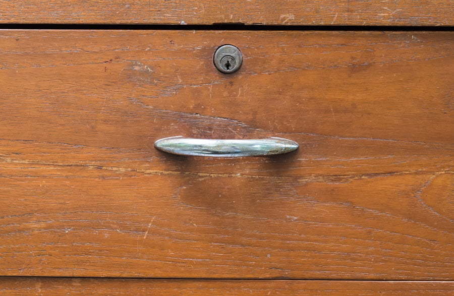 old drawer hardware