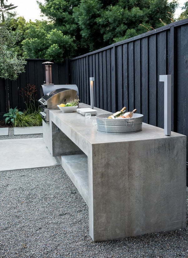 concrete grill station