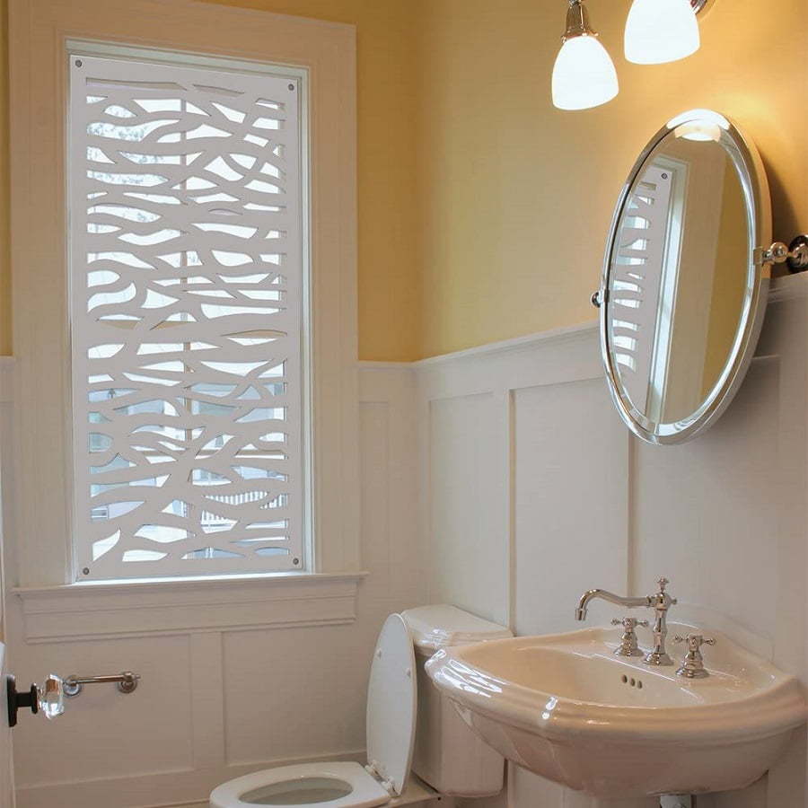 laser cut wood window panels