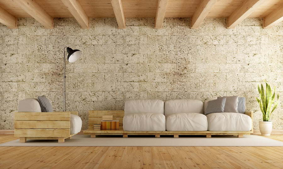 DIY pallet floor sofa