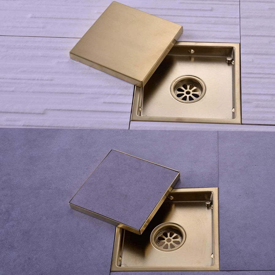 hidden shower drain