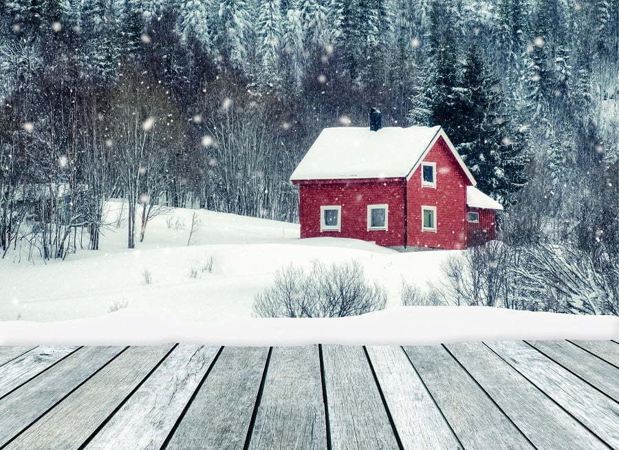 home in winter