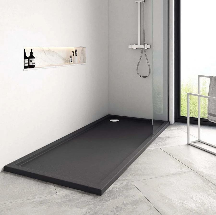 molded stone shower pan