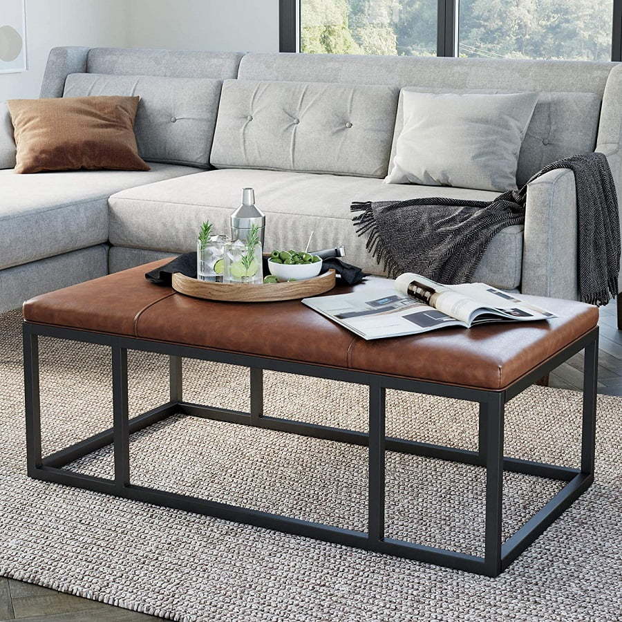 iron frame coffee table ottoman