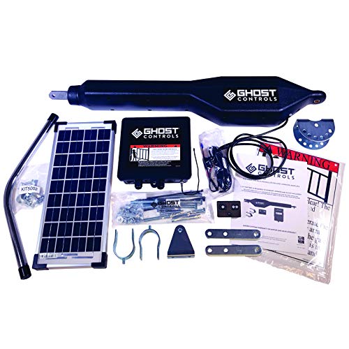 Ghost Controls TSS1XP Heavy-Duty Solar Single Automatic Gate Opener Kit for Swing Gates Up to 20 Feet (ft.)