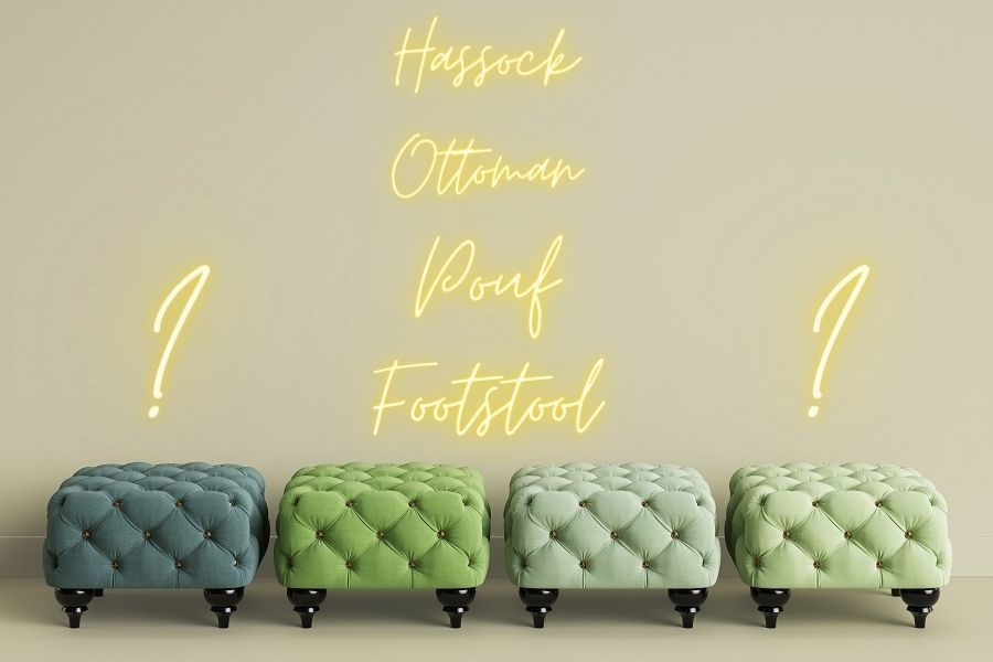 ottoman vs hassock vs pouf vs footstool