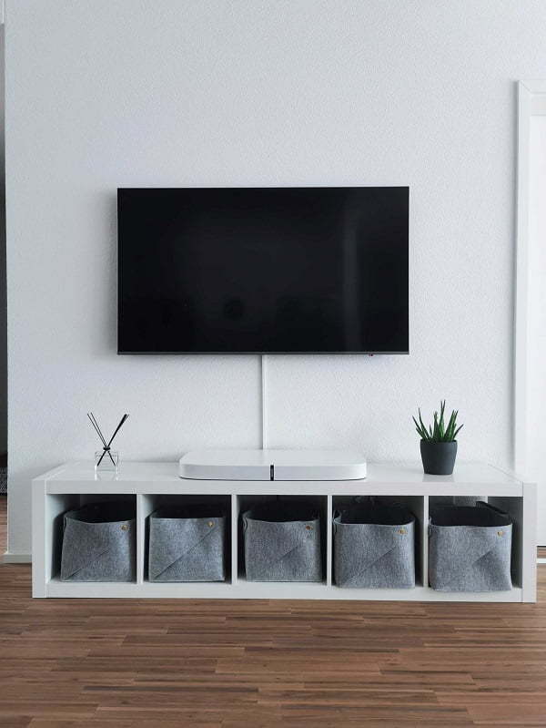 What To Put Under The Tv On The Wall 12 Ideas