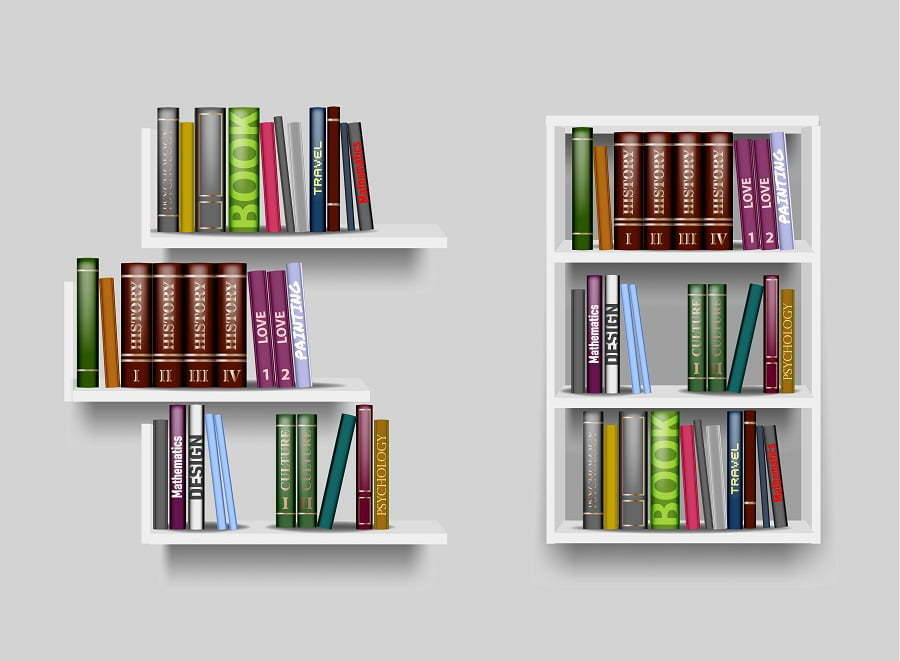 types of shelves