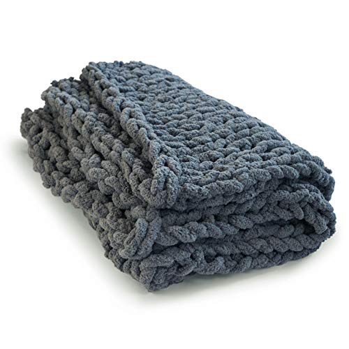 Chunky Knit Blanket- Soft Blanket- Handmade