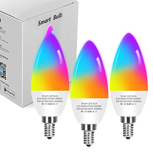 Dogain Smart Light Bulbs E12 Base Led Color Light