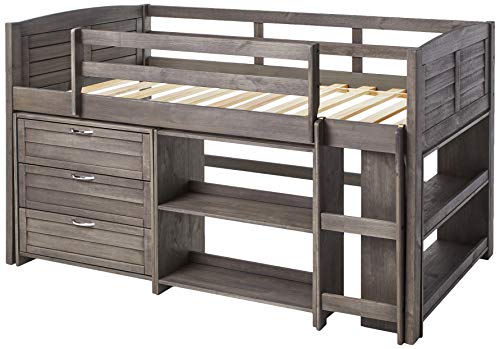 Donco Kids Louver Modular Low Loft Bed Combo B,