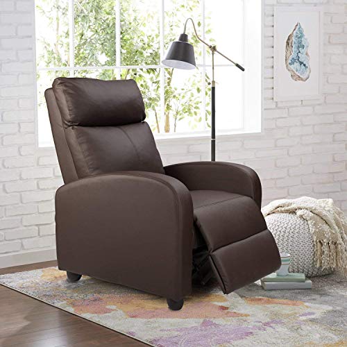 Homall Recliner Chair Padded Seat Pu Leather 