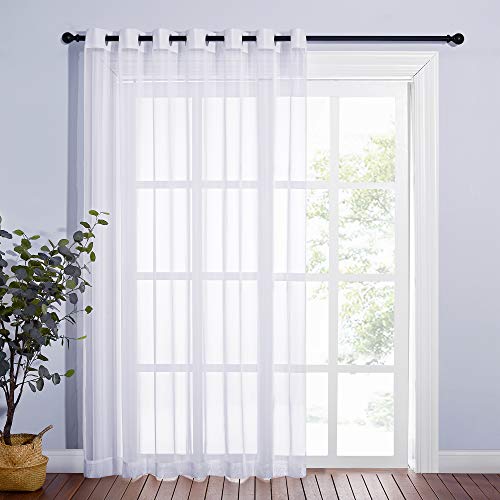 Nicetown Patio Door Sheer Curtain - Vertical Voile