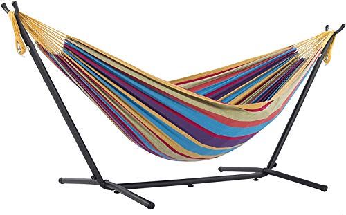 Vivere Double Cotton Hammock With Space Saving
