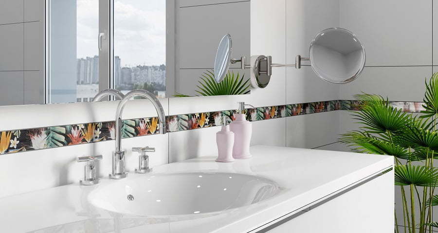 small modern glass integrated bathroom sink single hole