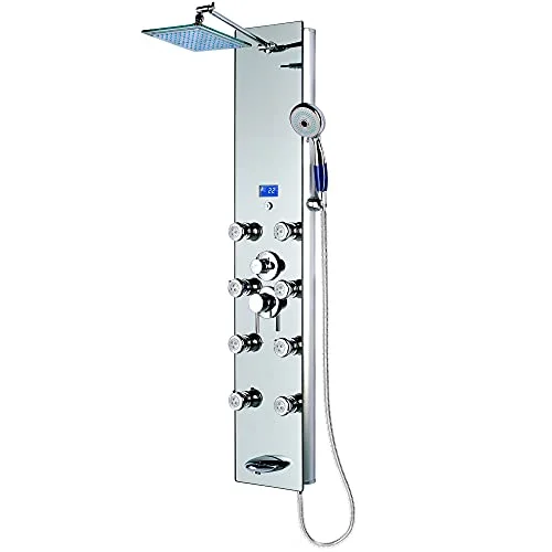 Blue Ocean 52" Aluminum Spa392m Shower Panel Tower