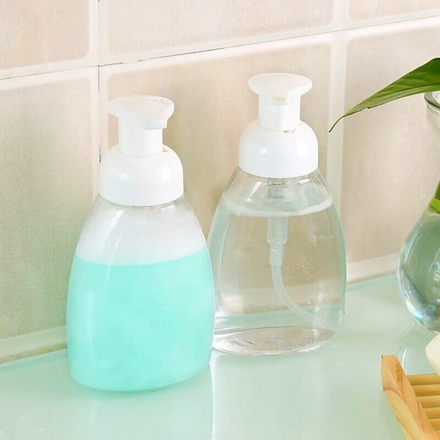 Oval Clear Plastic Soap Dispenser Pump Bottles