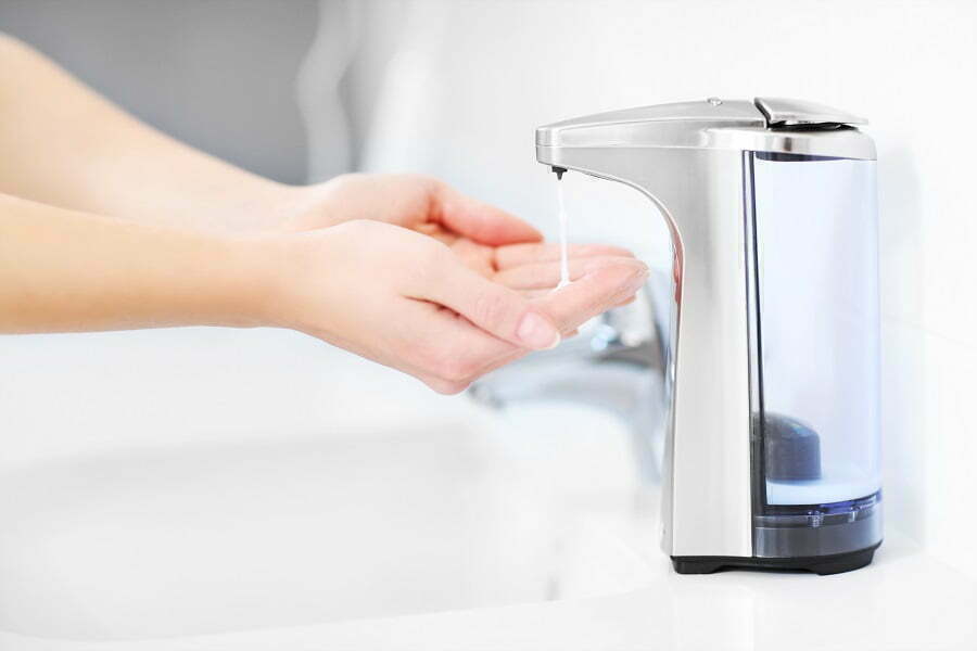 using an automatic soap dispenser