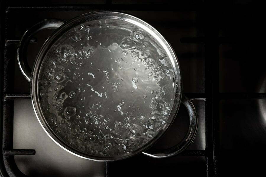 boiling water