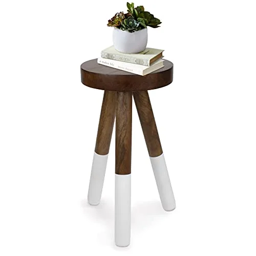 Dip-dyed Plant Stand |small Side Table | Round