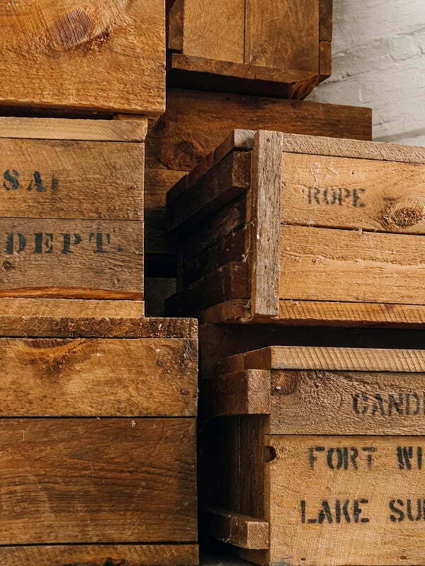 wooden crates