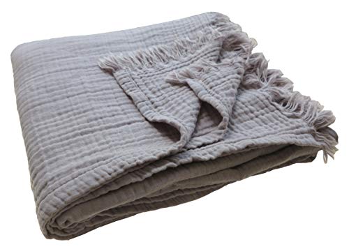 100% Organic Muslin Cotton Throw Blanket For