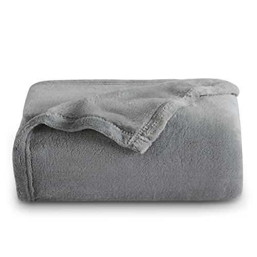 Bedsure Fleece Throw Blanket For Couch Grey -