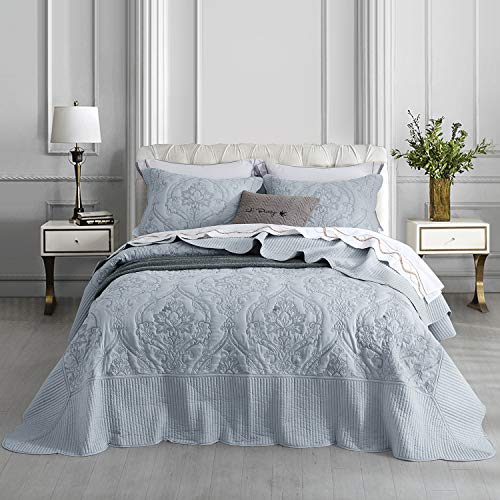 Chixin Oversized Bedspread Coverlet Set Grey -