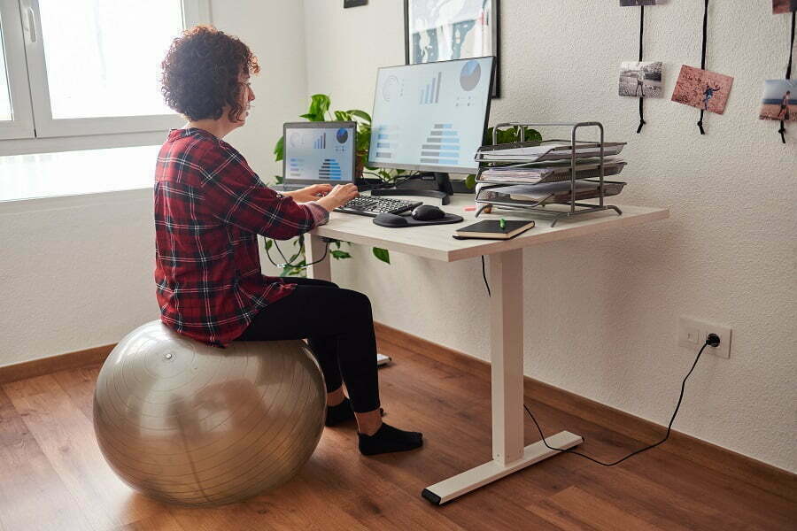 balance ball desk