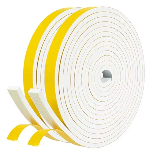 Fowong White Door Weather Stripping 26 Feet, 1/2