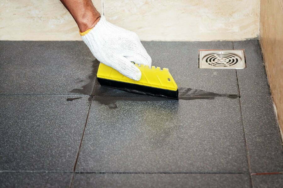 tiling shower floor