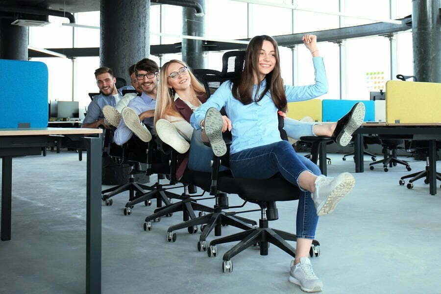 office chairs in use