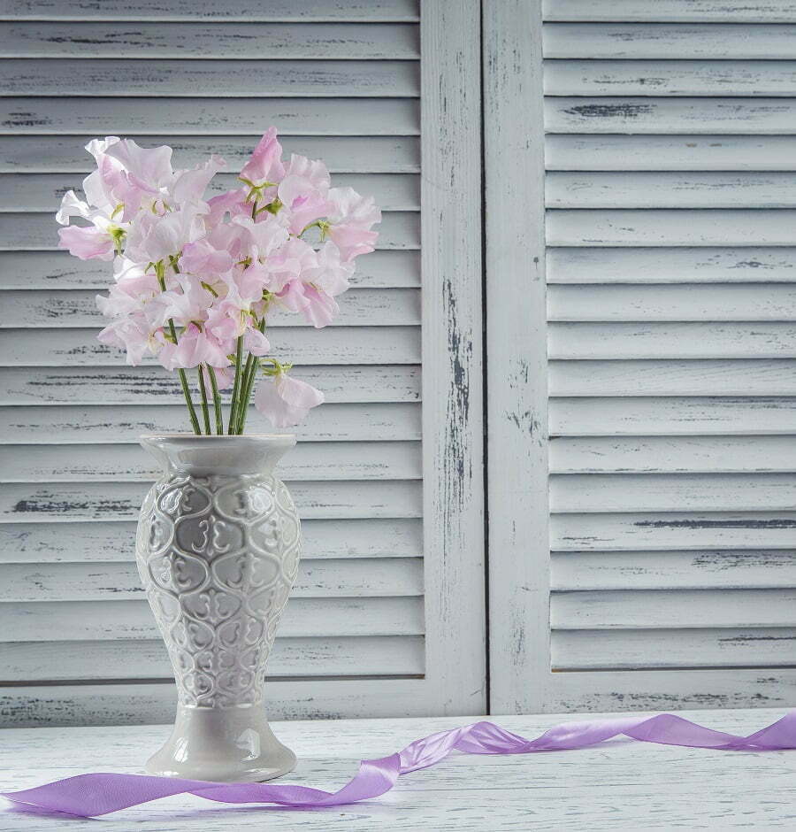 spring decor with fresh flowers