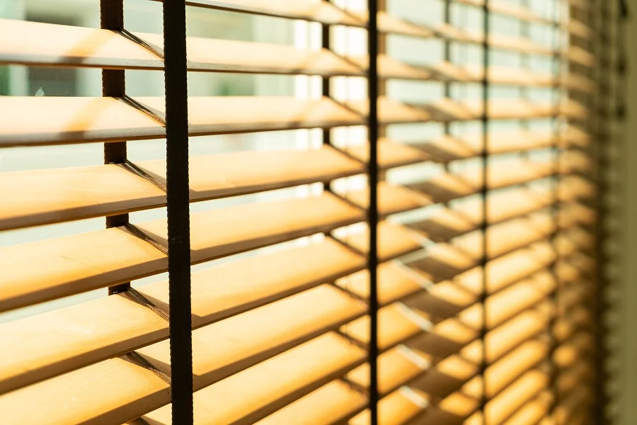 large wooden blinds