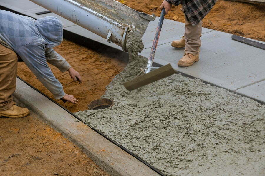 pouring concrete foundation