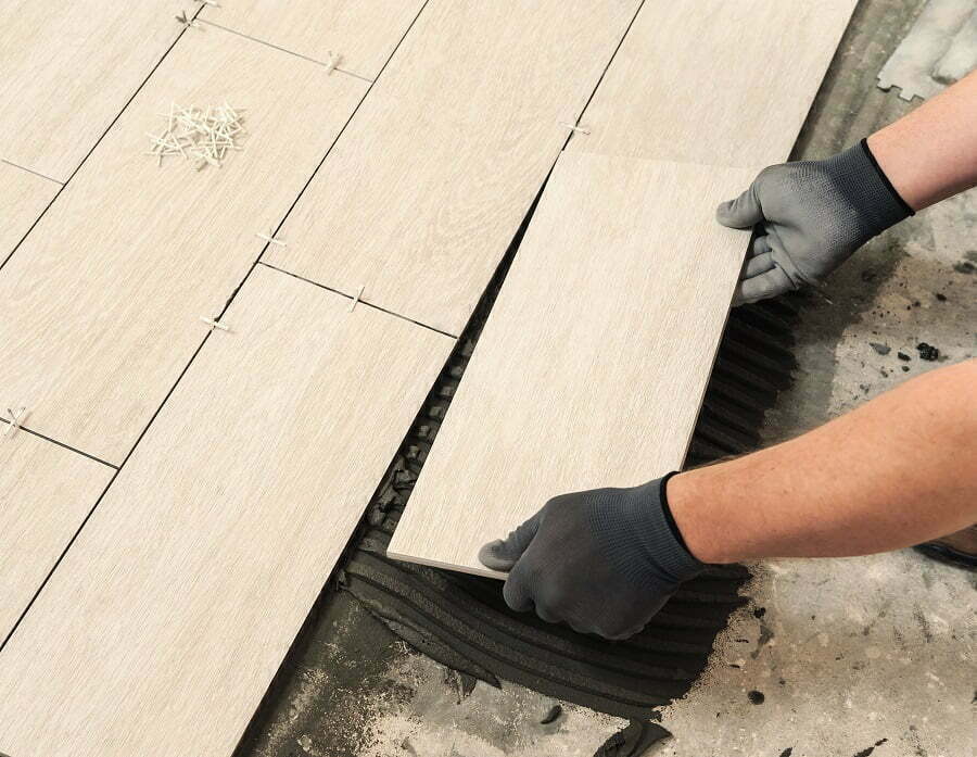 faux wood porcelain floor tile