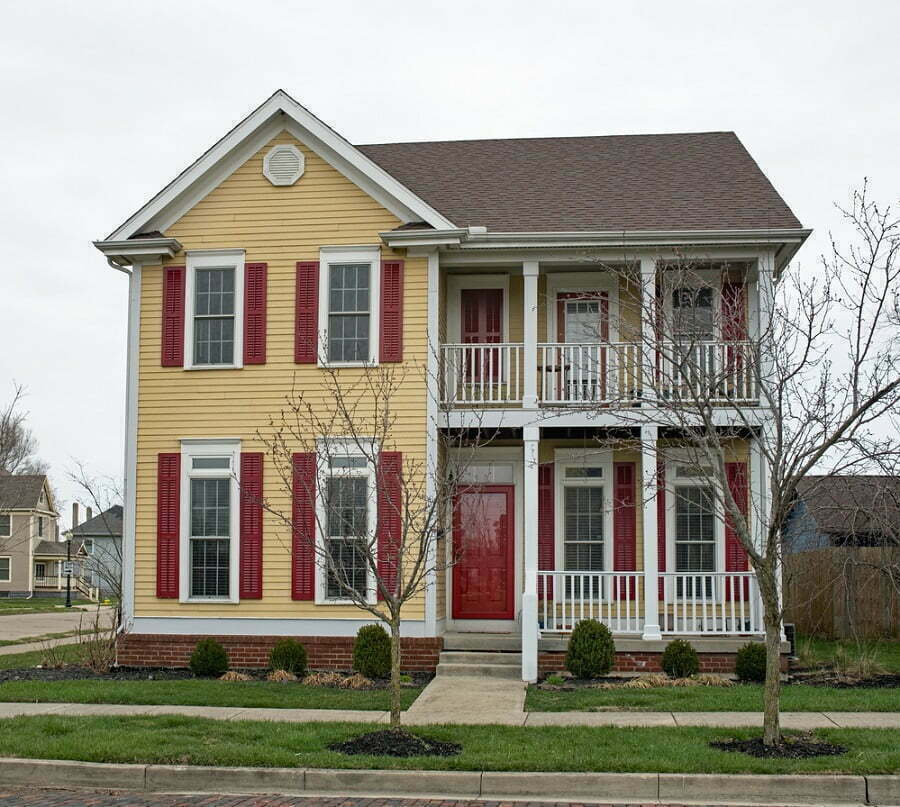 house with shutters