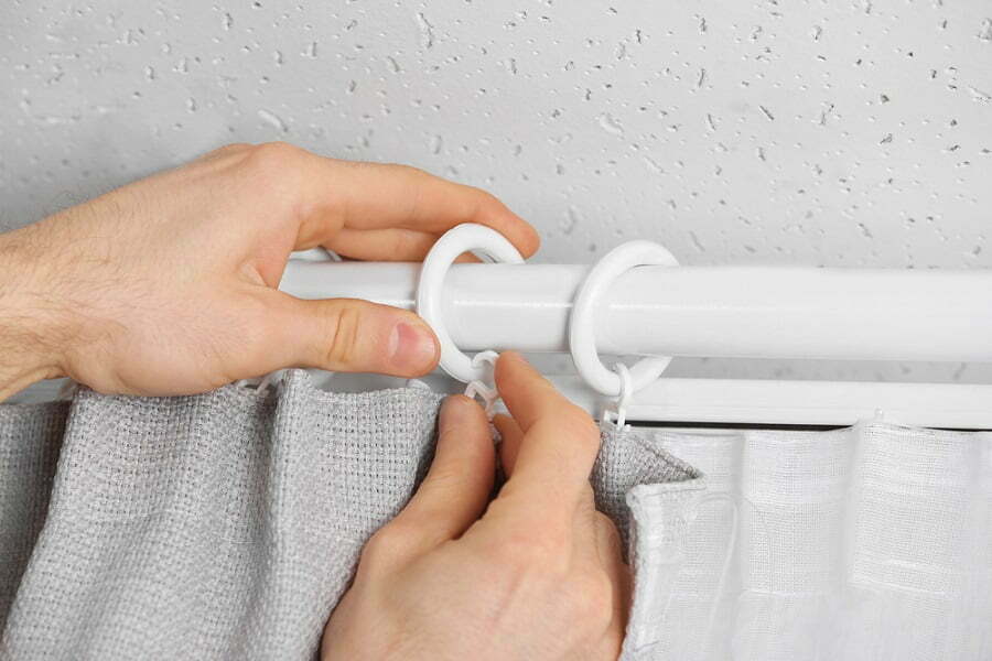 pvc pipe curtain rod