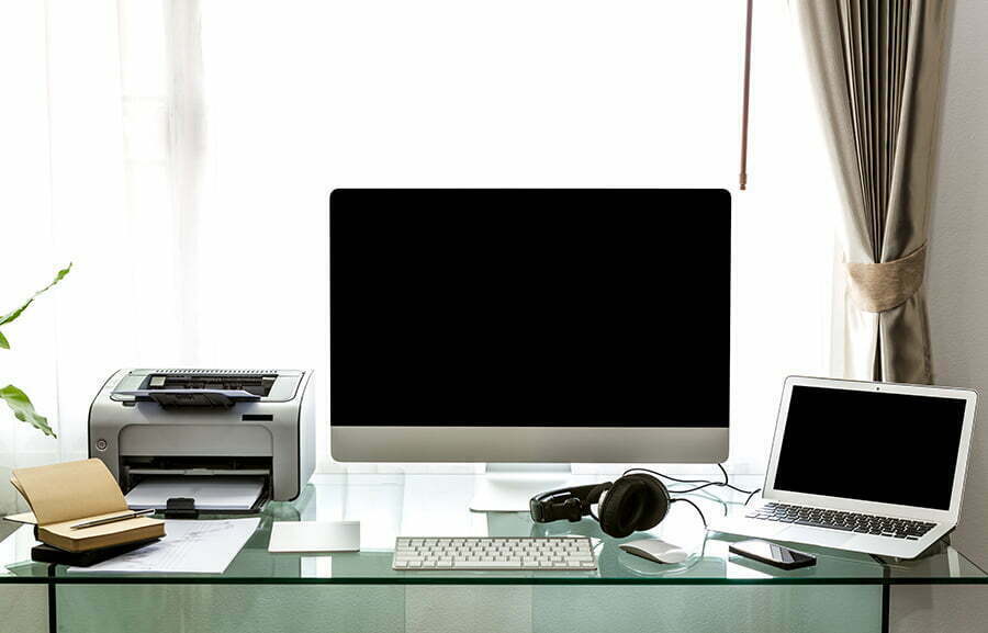 Glass Top Desk