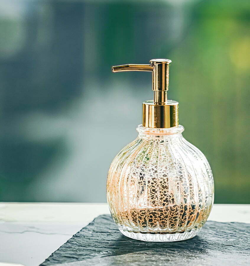 Pretty Glass Soap Bottle